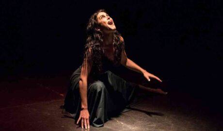 woman on stage