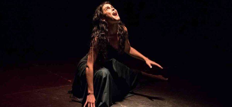 woman on stage