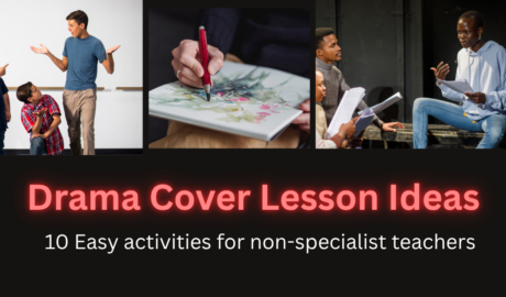 Featured image saying "Drama cover lesson ideas"