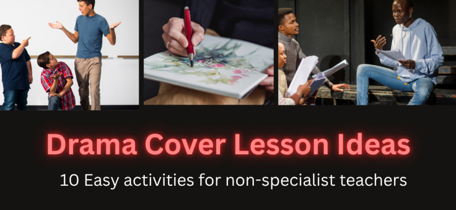 Featured image saying "Drama cover lesson ideas"